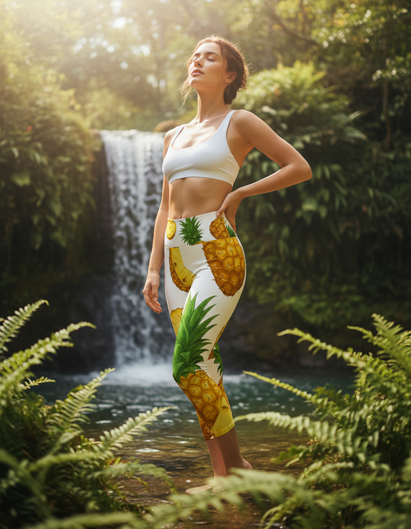 Frond Capri Yoga Leggings Capri Yoga Leggings — Dripper