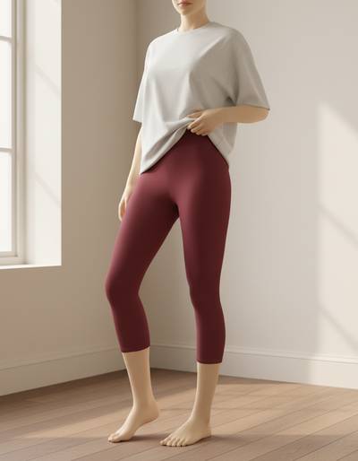 Cordovan Capri Yoga Leggings capri yoga leggings