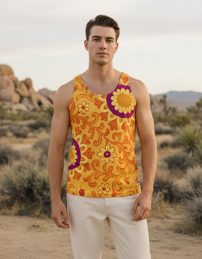 Men's Yellow Zarif Tank Top tank top