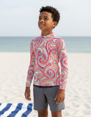 Youth Hot Pink Spectrum youth rashguards