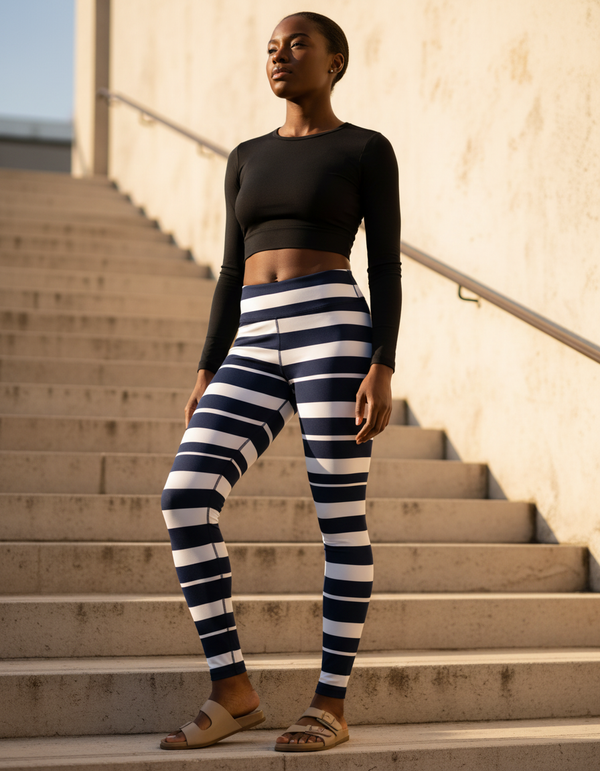 Women's Nautical Stripe Leggings