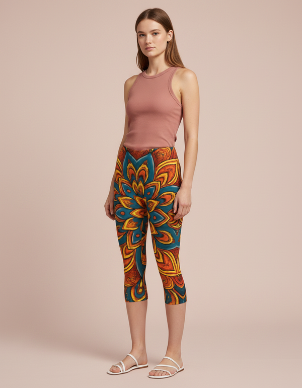 Kaleido capri leggings