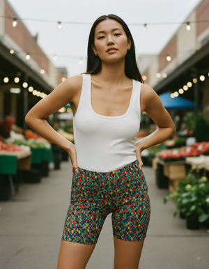 Women's Complex Color Patterns Short Shorts