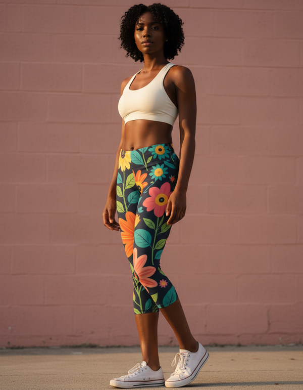 Petal Capri Leggings Capri Leggings — Dripper