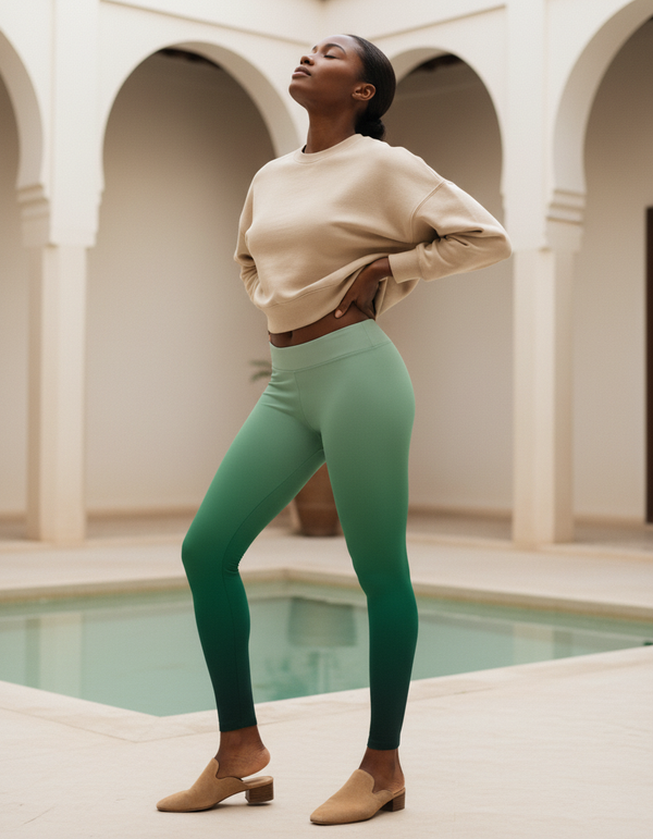 Leggings in Runway Emerald Celestia