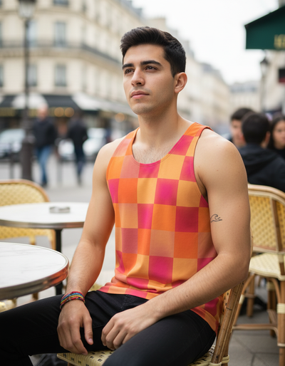 Men's Burnt Sienna Pulse Tank Top tank top