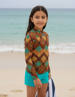 Kids Coffee Bean Horizon kids rashguards