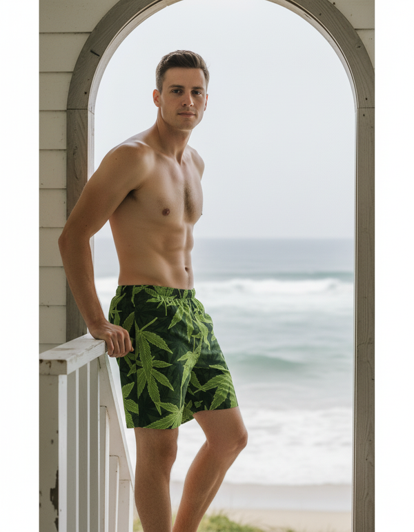 Men's Japanese Asanoha Swim Trunks