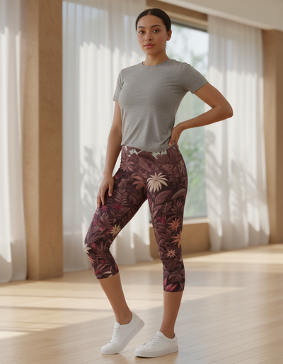 Amaranth Canopy Capri Leggings capri leggings
