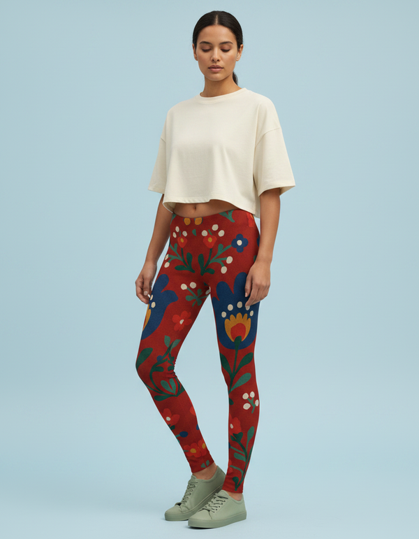 Women's Bohemian Folk Embroidery Leggings