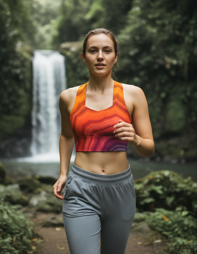 Mosaic Longline Sports Bra longline sports bra