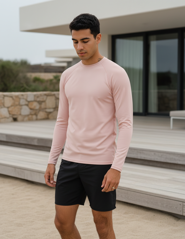 Ballet Pink Rash Guard Men's Rashguard — Dripper