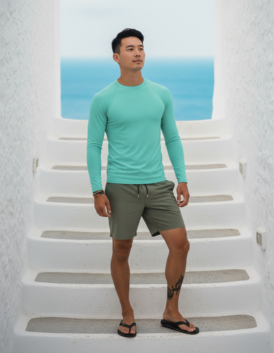 Men's Tiffany Mint rash guard