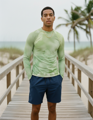 Men's Watercolor Rash Guard