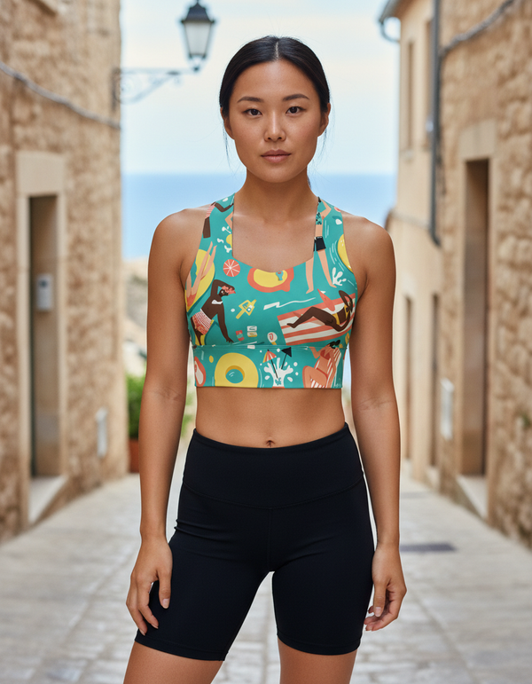 Pool Collection longline sports bras