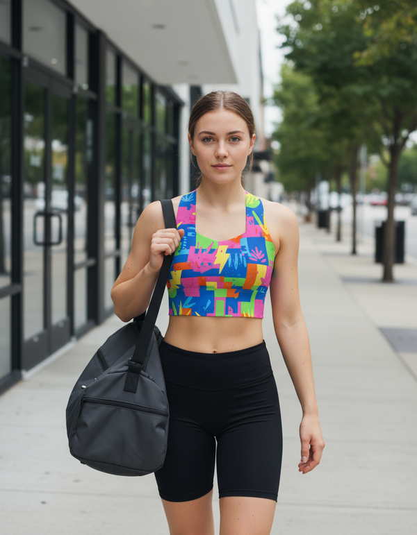 Risograph Collection longline sports bras