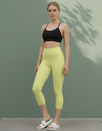 Baby Yellow Capri Yoga Leggings capri yoga leggings