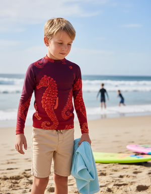 Kids Fiery Red Abyss kids rashguards