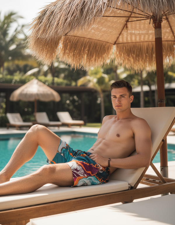 Marble Collection men's swim trunks
