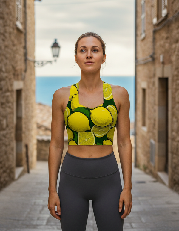 Lemon Collection longline sports bras