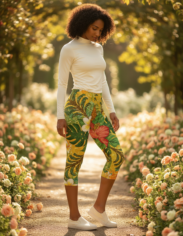 Hula Capri Leggings Capri Leggings — Dripper