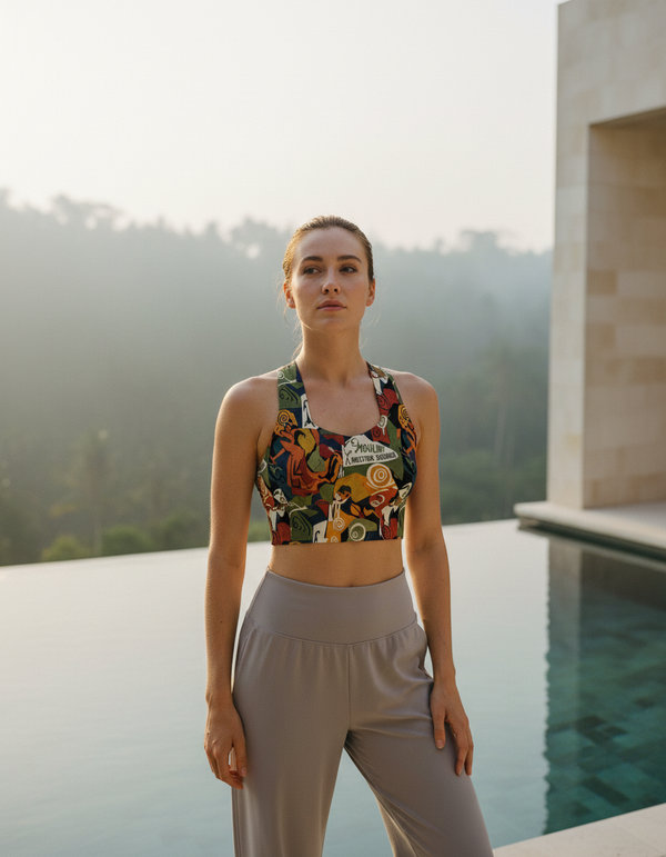 Toulouse-Lautrec Poster Palette longline sports bras