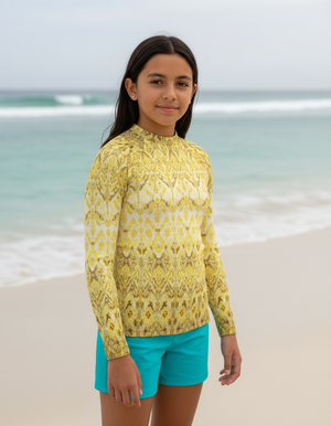 Youth Lemon Yellow Siam youth rashguards