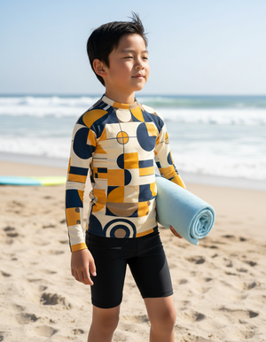 Kids Lemon Yellow Form kids rashguards