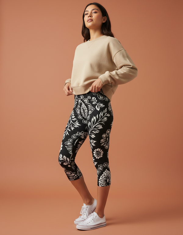 Zari Leggings Capri Leggings — Dripper