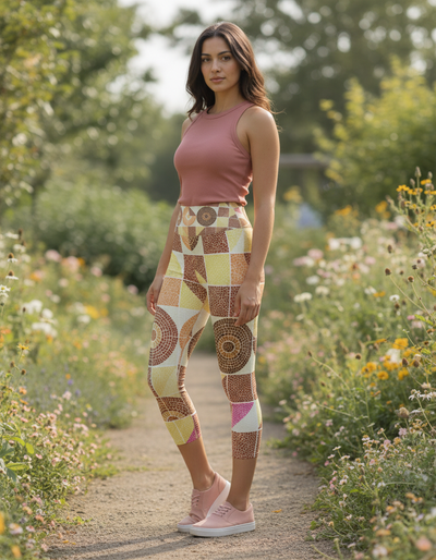 Coffee Bean Aura Capri Yoga Leggings capri yoga leggings