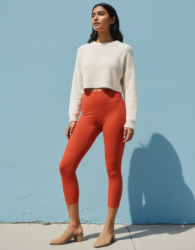 Blood Orange Capri Yoga Leggings capri yoga leggings