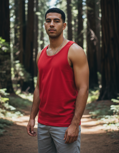 Men's Bauhaus Red Tank Top tank top