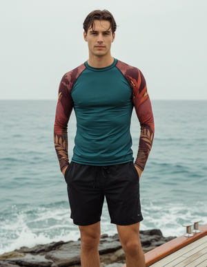 Men's Lava Falls Tropique men's short-sleeve rashguards