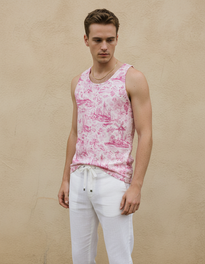 Men's Hot Pink Cerulean Tank Top tank top