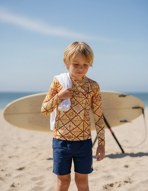 Kids Muskmelon Zellige kids rashguards