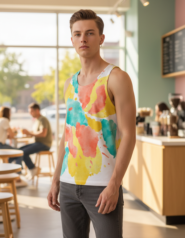 Men's Aqua tank tops