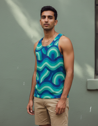Men's Turquoise Chroma Tank Top tank top