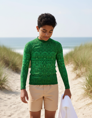 Youth Runway Emerald Siam youth rashguards