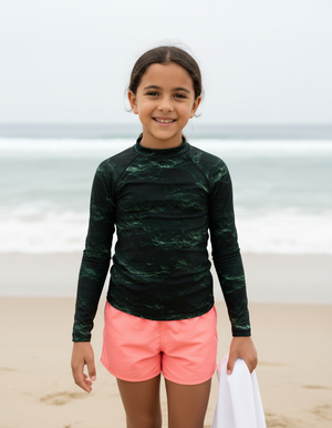 Runway Emerald Eclipse Kids Rash Guard Kids Rash Guard — Dripper
