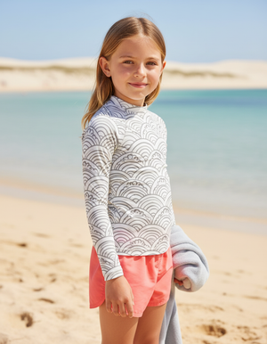 White Onyx Aoi Kids Rash Guard Kids Rash Guard — Dripper