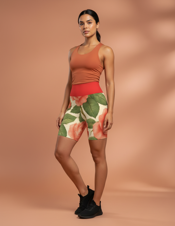 Yoga Shorts in Bouquet