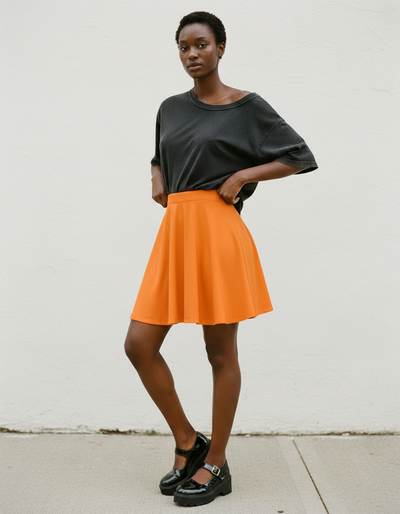Citrus Orange Skater Skirt skater skirt