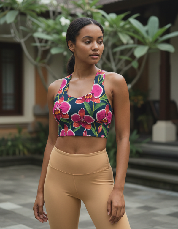 Orchid Collection longline sports bras