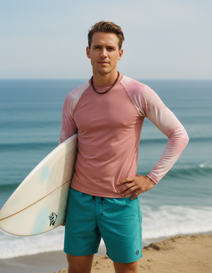 Men's Tea Rose Frost men's short-sleeve rashguards