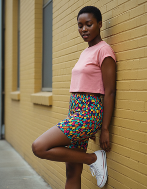 Women's Vibrant Seamless Patterns Short Shorts