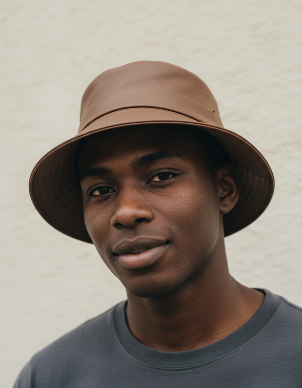 Bucket Hat in Leather