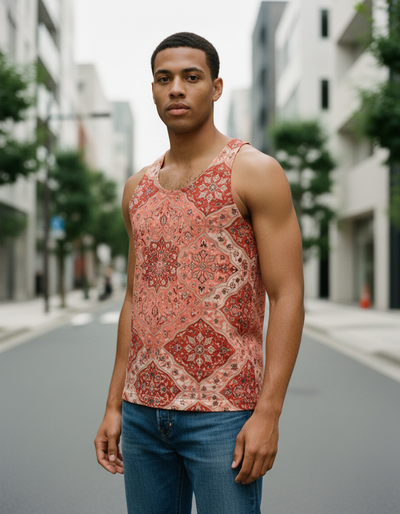 Men's Fiery Red Minaret Tank Top tank top