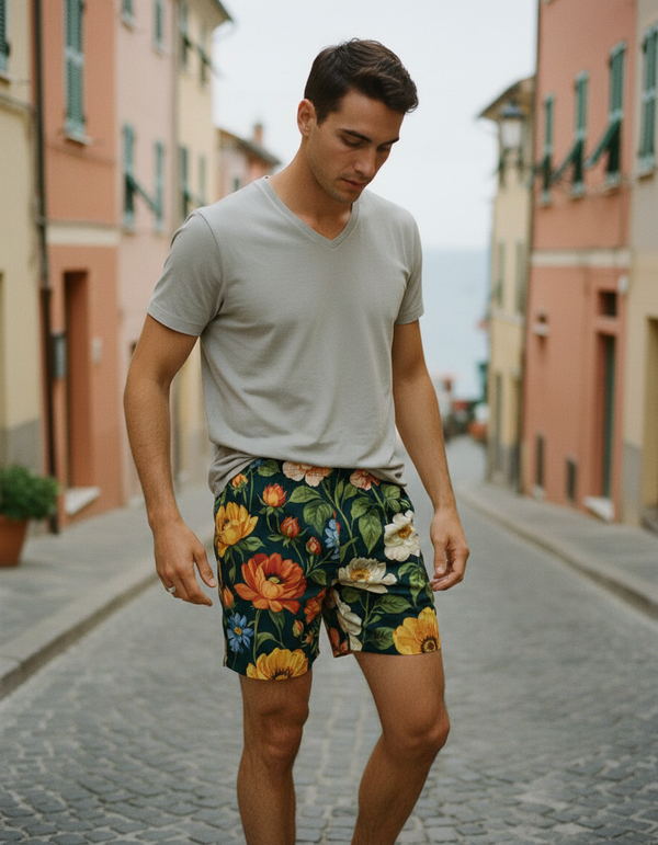 Men's Swim Trunks in Tea Rose Elysium