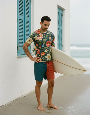 Tea Rose Elysium Rash Guard Men's Rashguard — Dripper