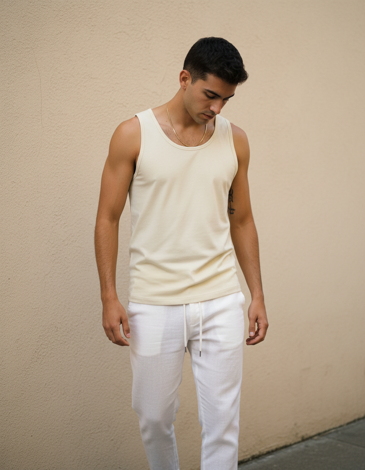 Eggshell Tank Top Men's Tank Top — Dripper